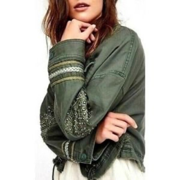 Free People Jackets & Blazers - 𝅺Free People Embellished Jacket